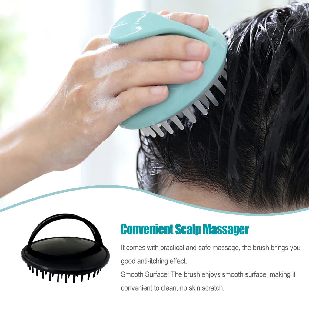 Scalp Massager Heads Massage Tool Hair Washing Brush Personal Care Head Scrubber Scalps Exfoliator for Home Grey