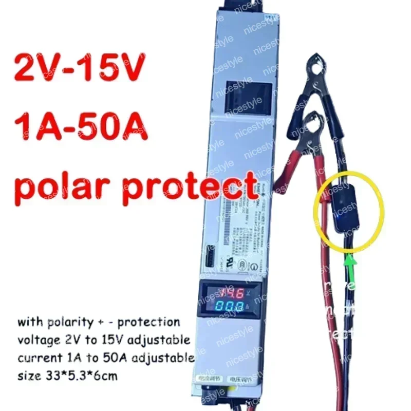 1A - 50A 40A Current 2V~ 30V Voltage Adjustable Charger 12V 14.6V 24V 29.2V 3.65V Lifepo4 Li-ion Lipo Lithium Fast Charge 4S 8S