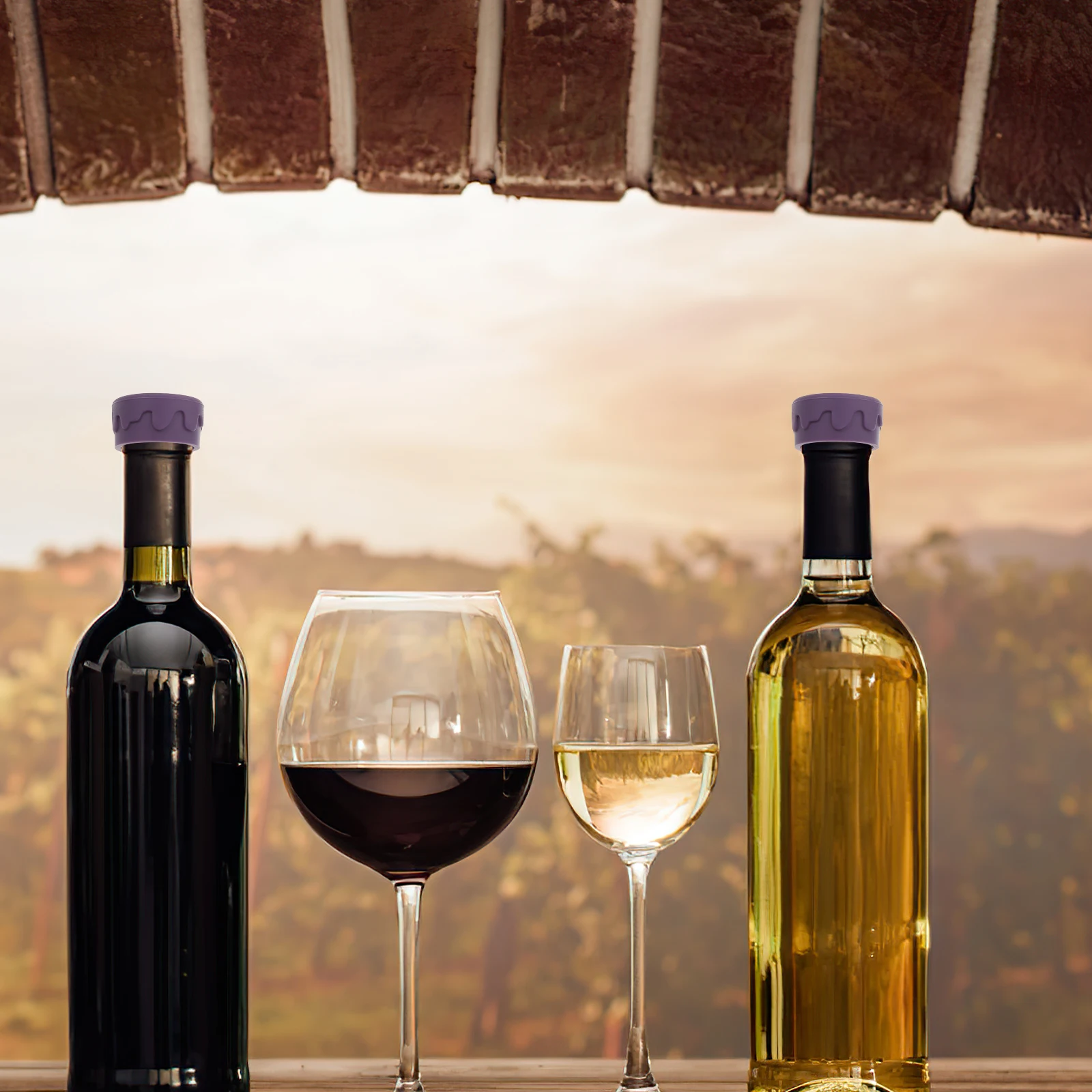 

8Pcs Silicone Wine Stopper Bottle Cork Seal Airtight Reusable Wine Saver for Bar Home Party Beverage Bottle Sealer Replacement