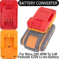 Battery Adapter/Converter for Lidl Parkside X20V Li-Ion Tool for Worx 20V 4PIN Li-Ion Battery Adapter Power Tool Accessory