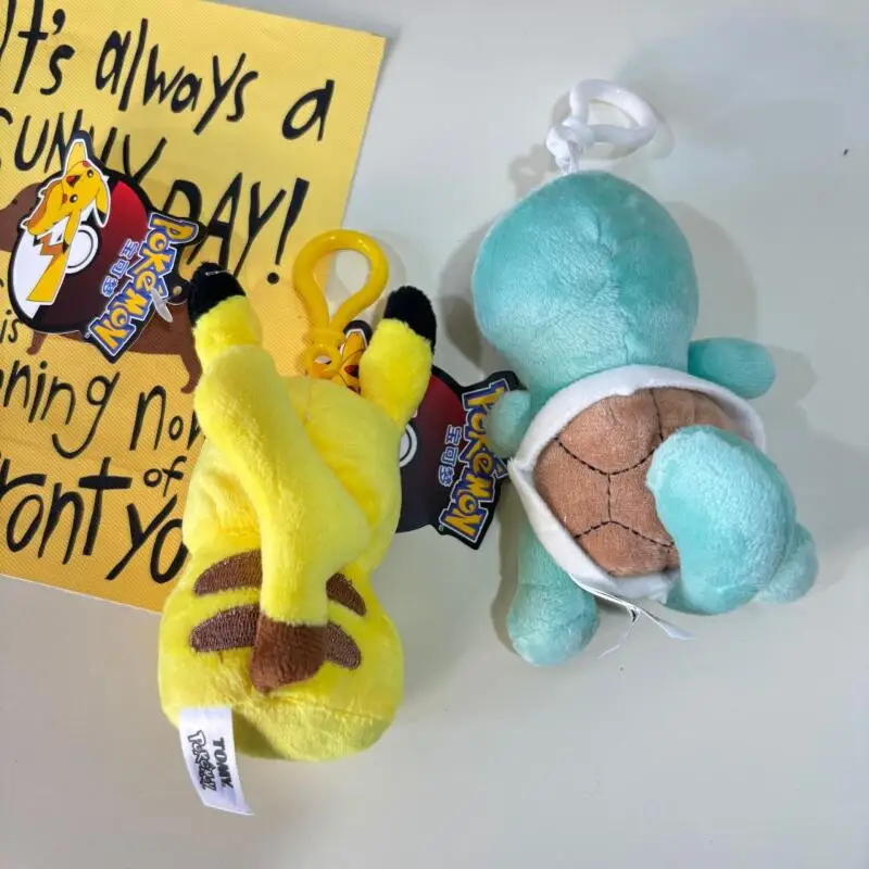 Pokemon Plush Keychain Action Figure Pikachu Key Chain Psyduck Bulbasaur Keyring Backpack Decoration Plushies Christmas Gift