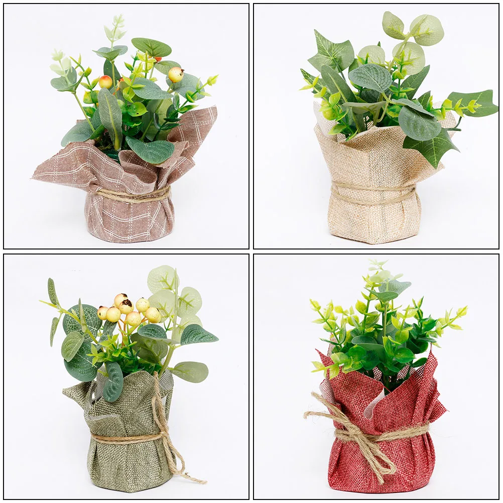 

2Pcs Artificial Plant Adornment Lifelike Simulation Decoration Fake Potted Plant for Room Scene Decor Scene Decor