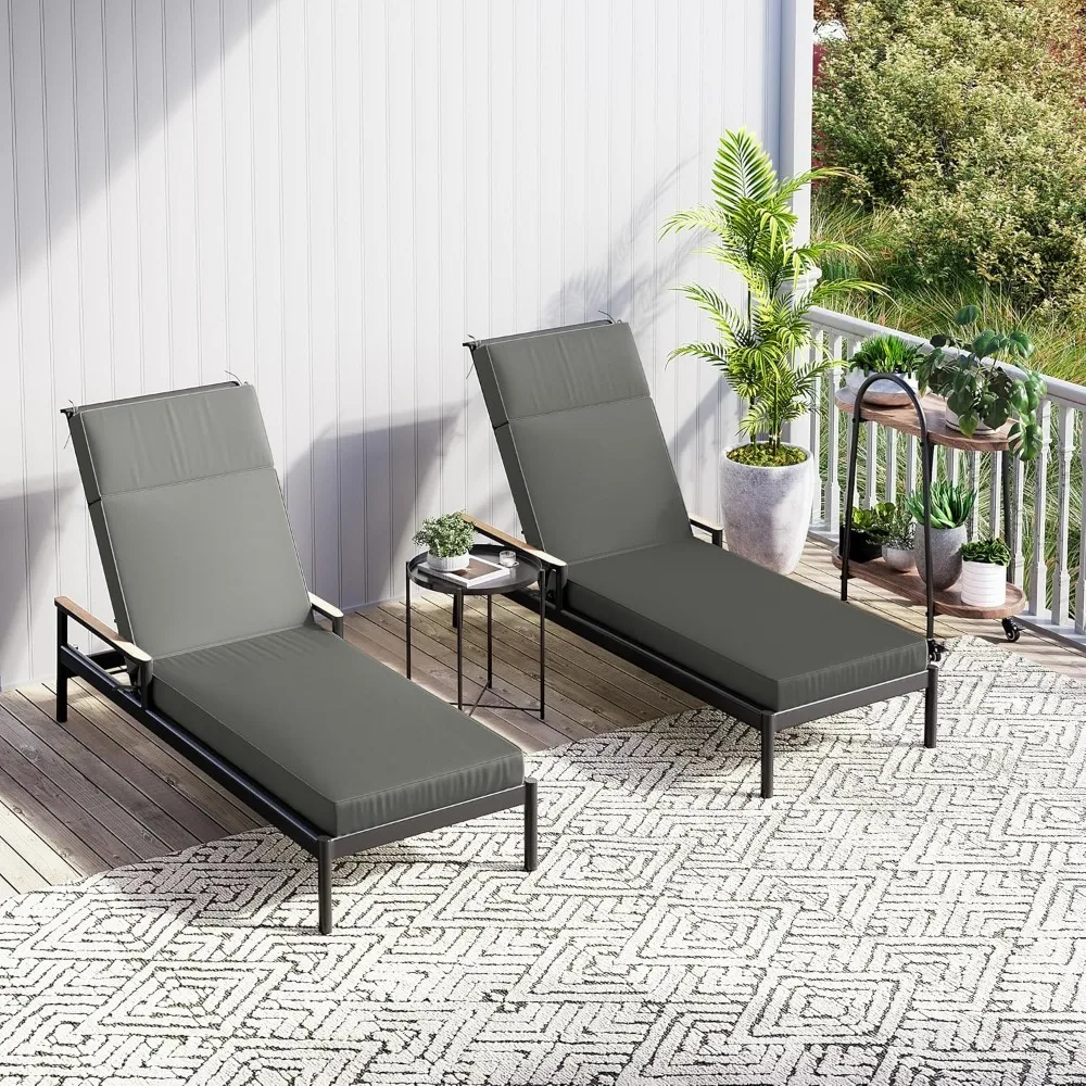 وسائد استرخاء خارجية، 72 طويلة × 21 عريضة × 4 عميقة، رغوة عالية الكثافة، مقاومة للماء ومقاومة للبهتان للاستخدام الخارجي #2