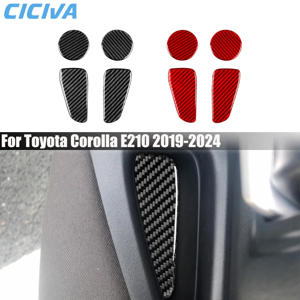 

Carbon Fiber Car Accessories Rear Door Storage Pad Interior Cover Modified Trim Sticker For Toyota Corolla E210 2019-2024
