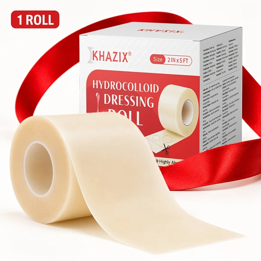 1roll Self-adhesive water-based colloid acne patch roll, anti-stain, reduces friction, water-resistant and breathable.