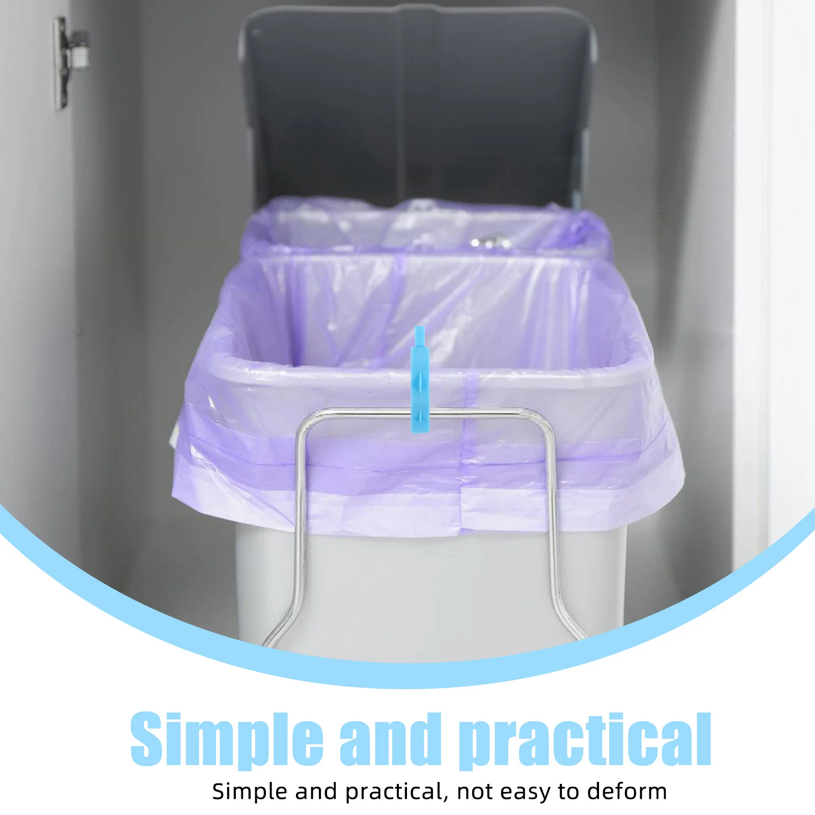 

10 шт., зажимы для мусорного бака, держатель для мешка для мусора, пластиковый зажим для корзины, противоскользящий фиксатор, органайзер для кухни, ванной комнаты, мусорное ведро