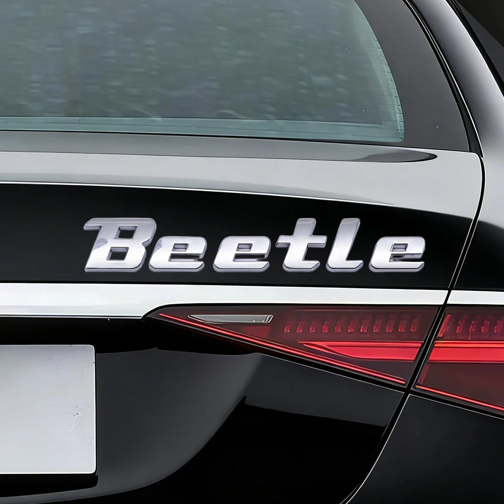 

3D Abs Car Sticker Beetle Letter Emblem Badge Auto Body Rear Trunk Fender Modified Decal Exterior Accessories Decoration