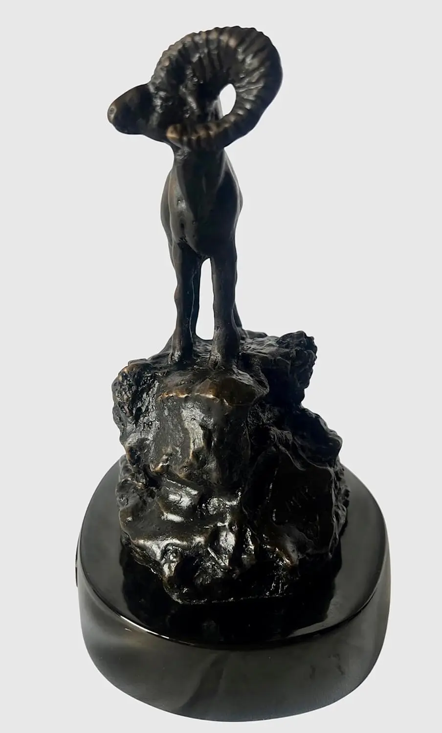 Big Horn Sheep Collectible Solid Bronze Sculpture Statue by C. M. Russell