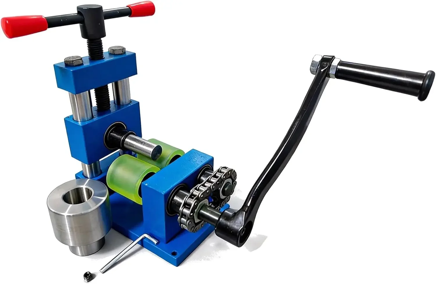 

Ring Bender Tool, Bracelet Bending Tool, Rolling Mill for Jewelry, Hand Crank 2-in-1 Multifunction Bracelet Maker Machine for DI