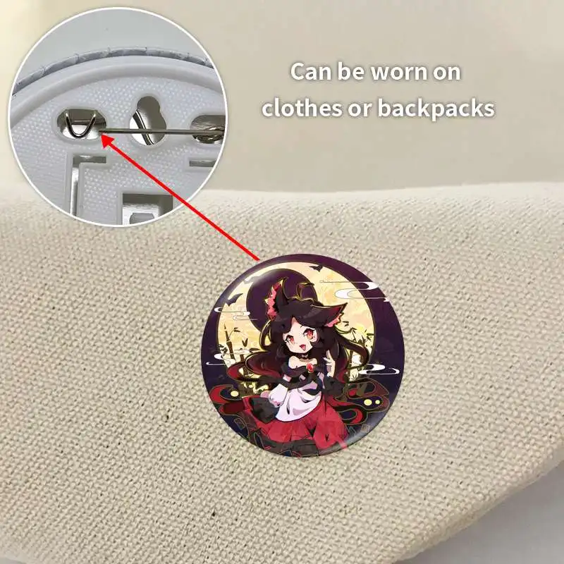 Imaizumi Kagerou لعبة أنيمي شخصية لينة زر شارة بروش مرساة الأجهزة الطرفية دبوس التلبيب مجوهرات قلادة تزيين المعادن