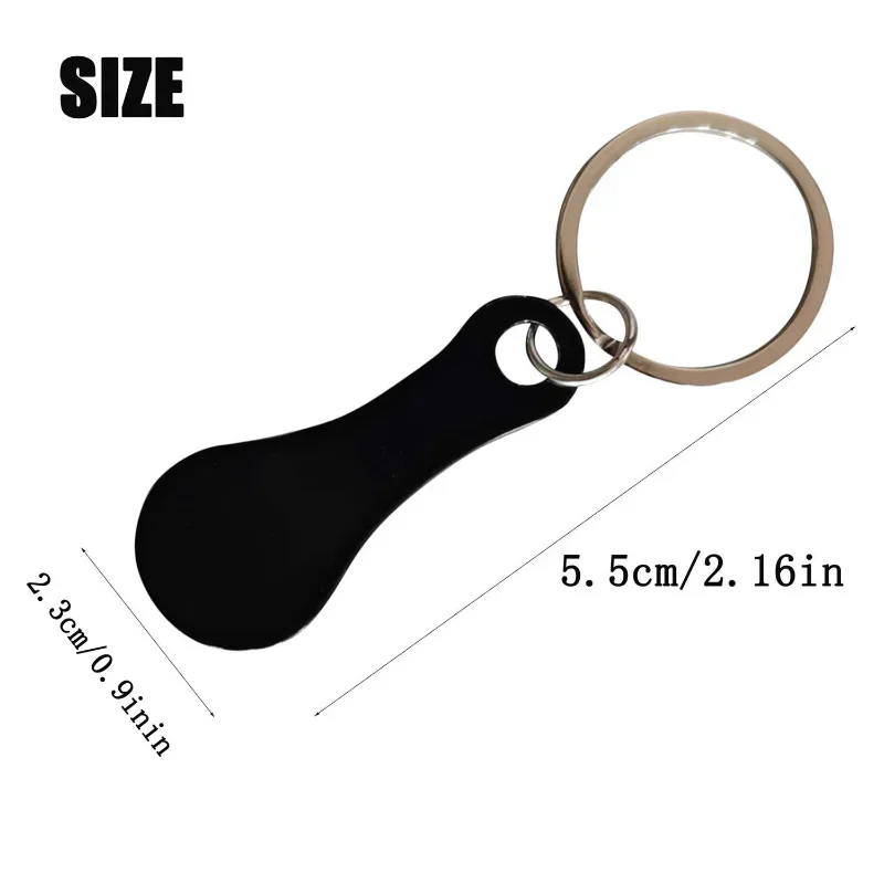 Reuse Shopping Cart Token Key Ring Trolley Recycled Alloy Key Chain Accessories KeyringCharms Metal Keychains Carts Coin Holder