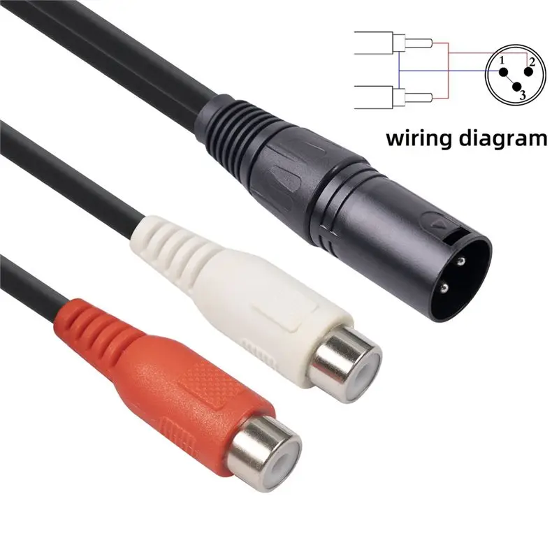 【~ New A88T】XLR To Y Splitter Cable 3 Pin XLR Male To Female Amplifier Mixing Plug AV Cable XLR To Dual Cable 20Cm