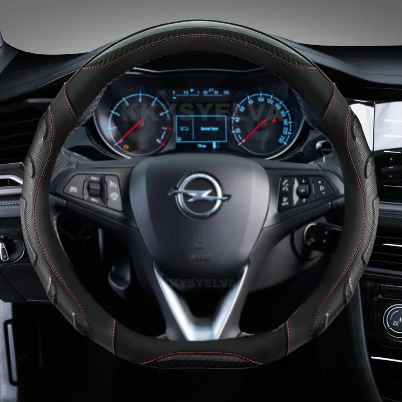 

Car Steering Wheel Cover D Shape Leather For Opel Astra 2015-2021 Corsa Combo Mokka 2018-2021 Grandland X Insignia CT 2017-2021