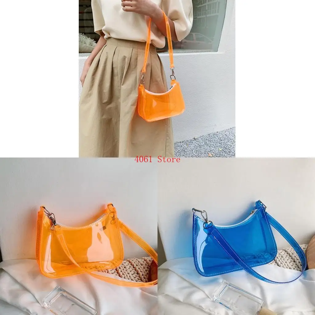 

Fashion Vintage Ladies Solid Color Clear Underarm Bag Casual Women Hobos Handbags Purse Cell Phone Shoulder Bag