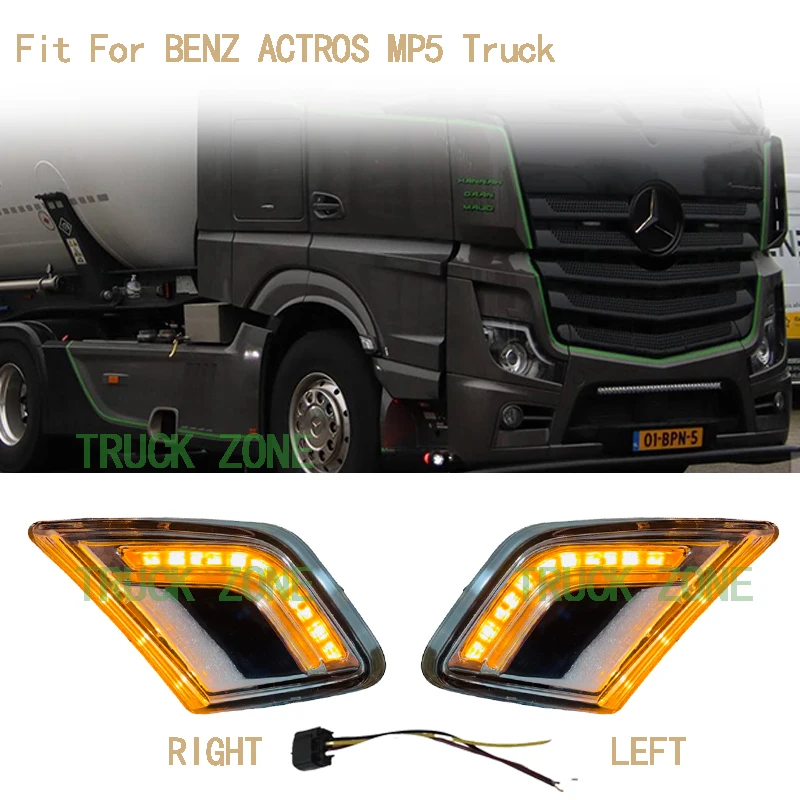 1 Pcs Led Side Lamp corner lamp Fit For Mercedes Benz Actros MP5 9608201421 9608201521