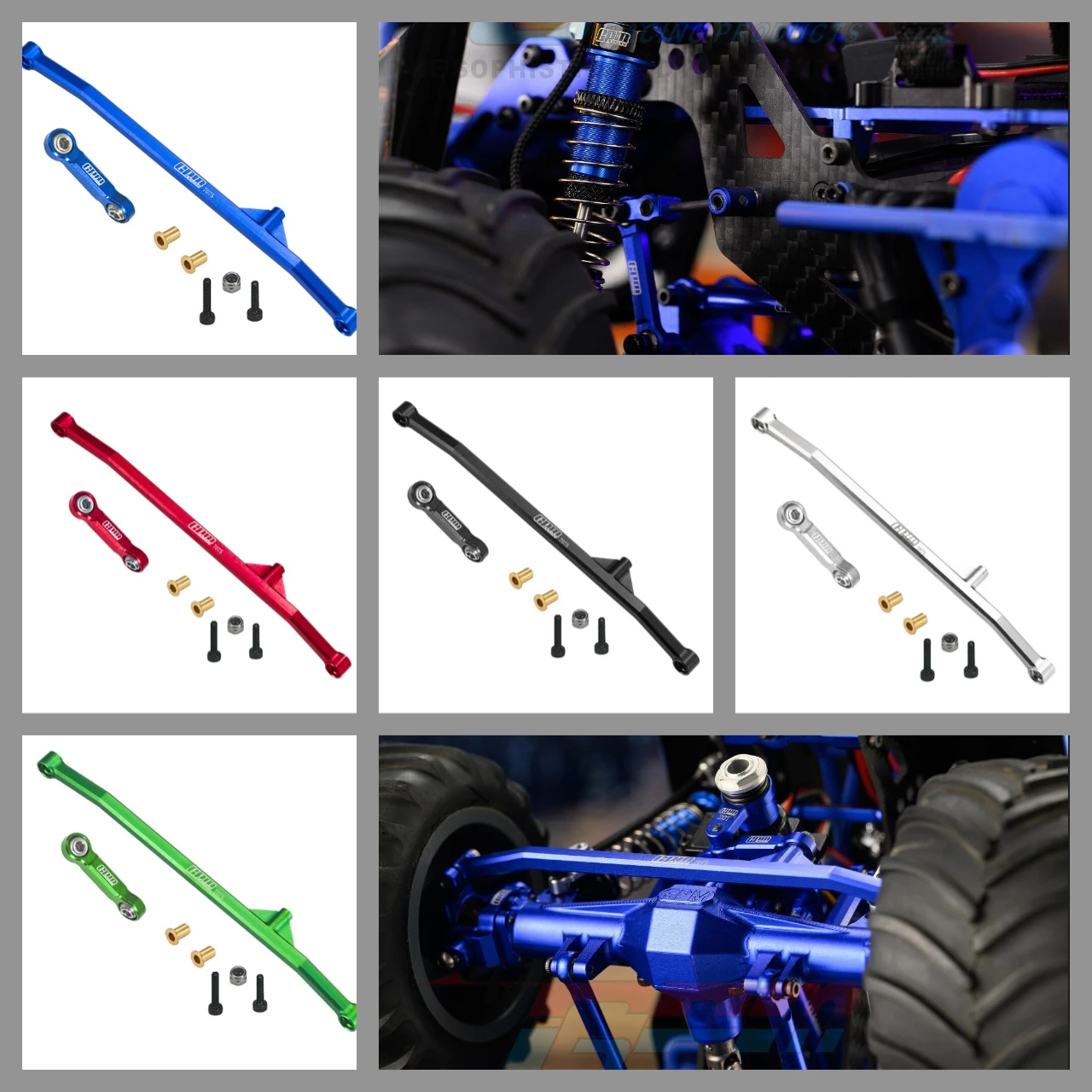 

GPM Alloy 7075 Steering Tie Rod & Drag Link For LOSI 1/18 Mini LMT Megalodon 2S