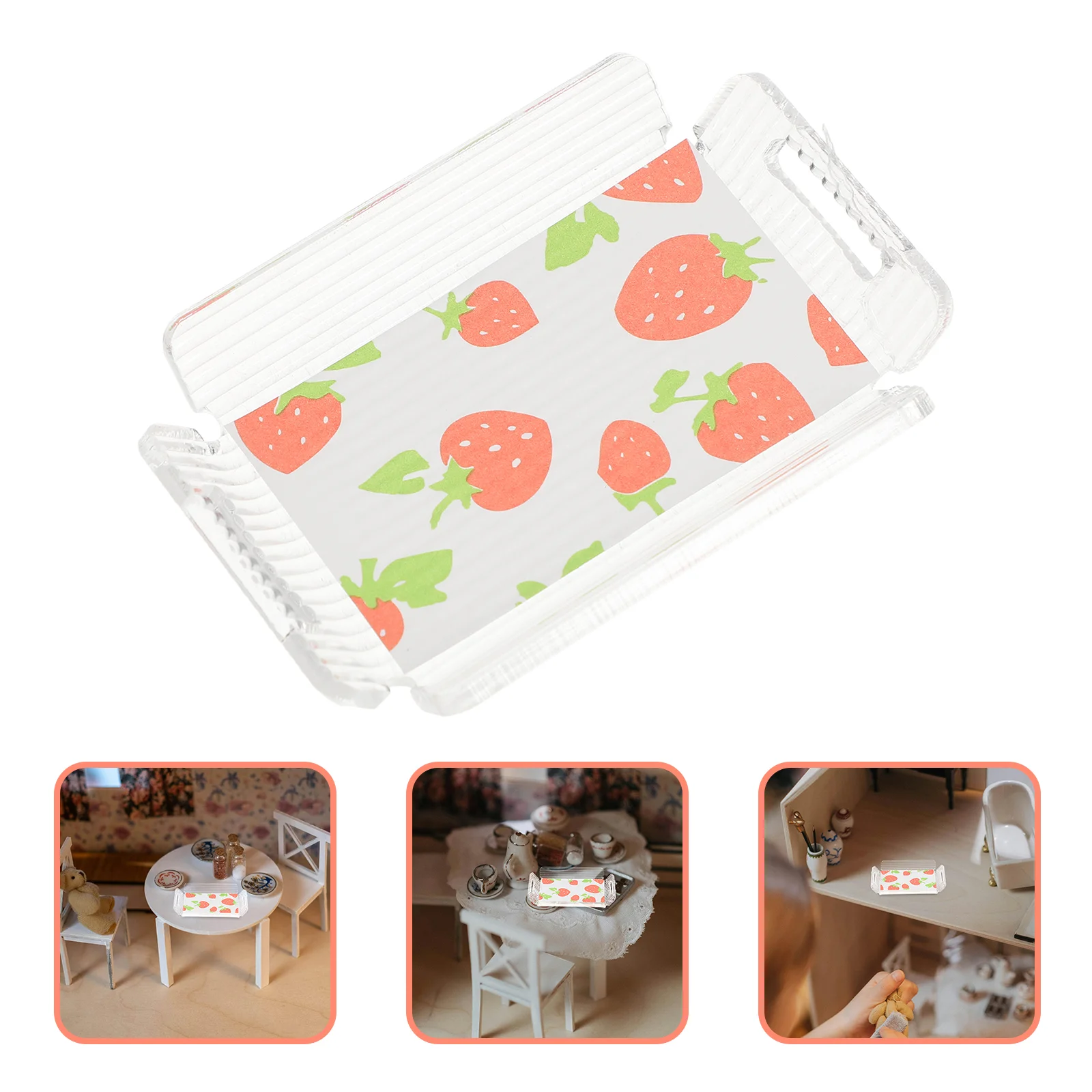 Miniature Food and Play People Kit Bin The Small Tray Model Tableware Baby