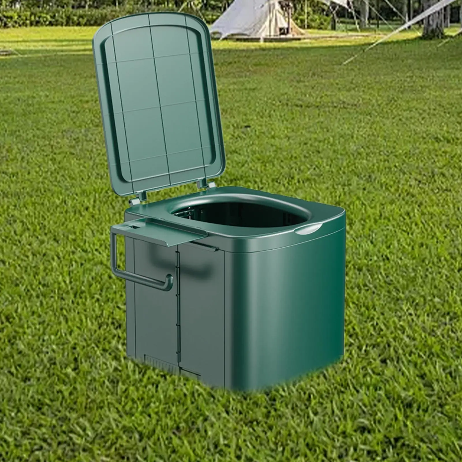 Portable Toilet For Camping Ergonomic Handle Outdoor Toilet Heavy Duty Compact Training Seat For Kids Adults Car Rv Beach Hiking
