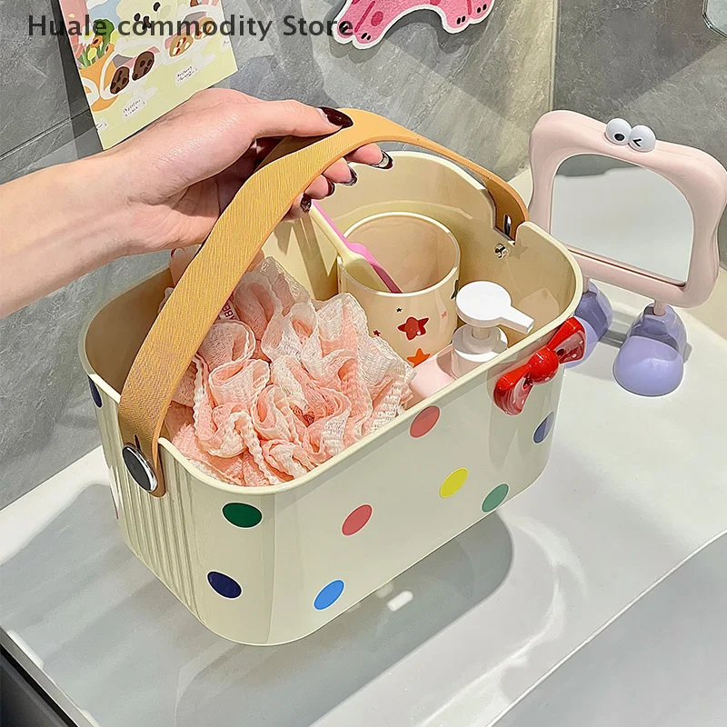 Cosmetische organisator Cosmetische vitrine Cosmetische displayplank Draagbare doucheemmermand met handvat Plastic opbergmand