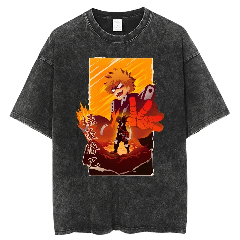 Punk My Hero Academia Japanese Anime Hip Hop T Shirt Fashion Harajuku Tshirt T-Shirts