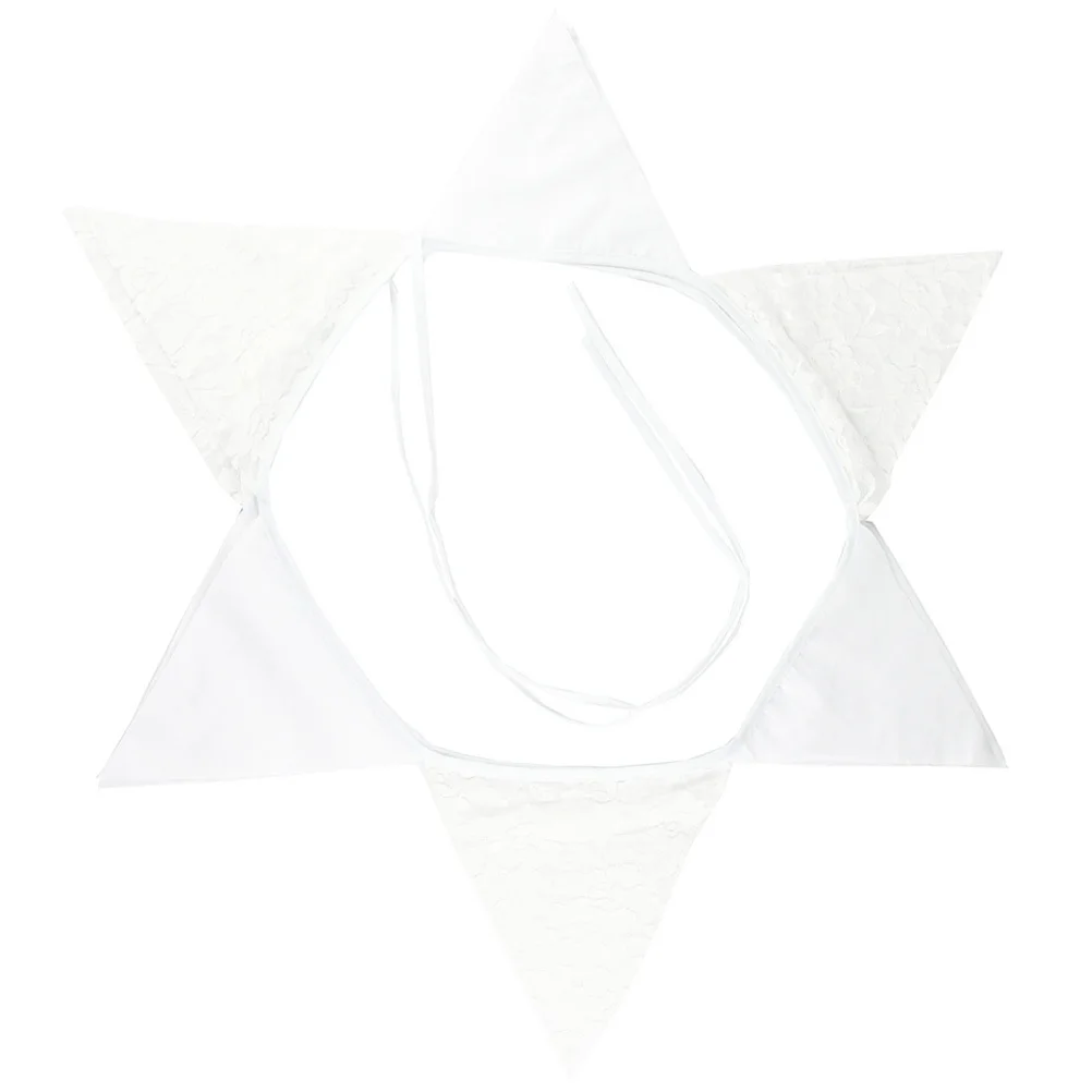 

Rose Lace Triangle Bunting Hanging Banner For Wedding Party Birthday Pennants Flags Birthday Christmas Garden Decor Flags