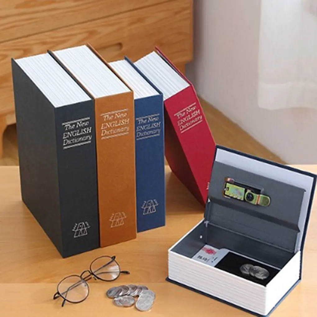 Dictionary Mini Book Safe Security Password Locker Money Hidden Secret Safe Box Cash Money Coin Storage Jewellery Lock Boxes