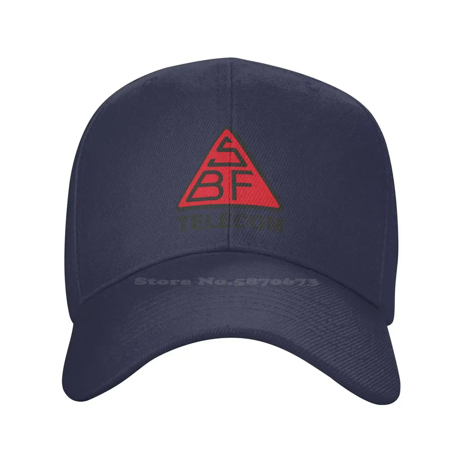 Sbf Telecom Logo Print Graphic Casual Denim cap Knitted hat Baseball cap