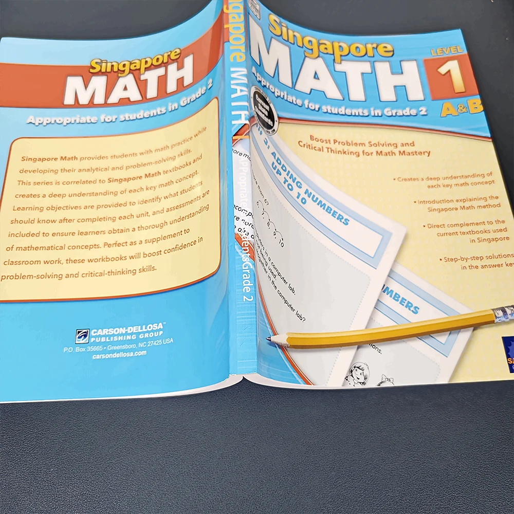 1 book Singapore Math Appropriate For Students Learning Math Practice Worksheet Workbook Math Improvement Kid Children