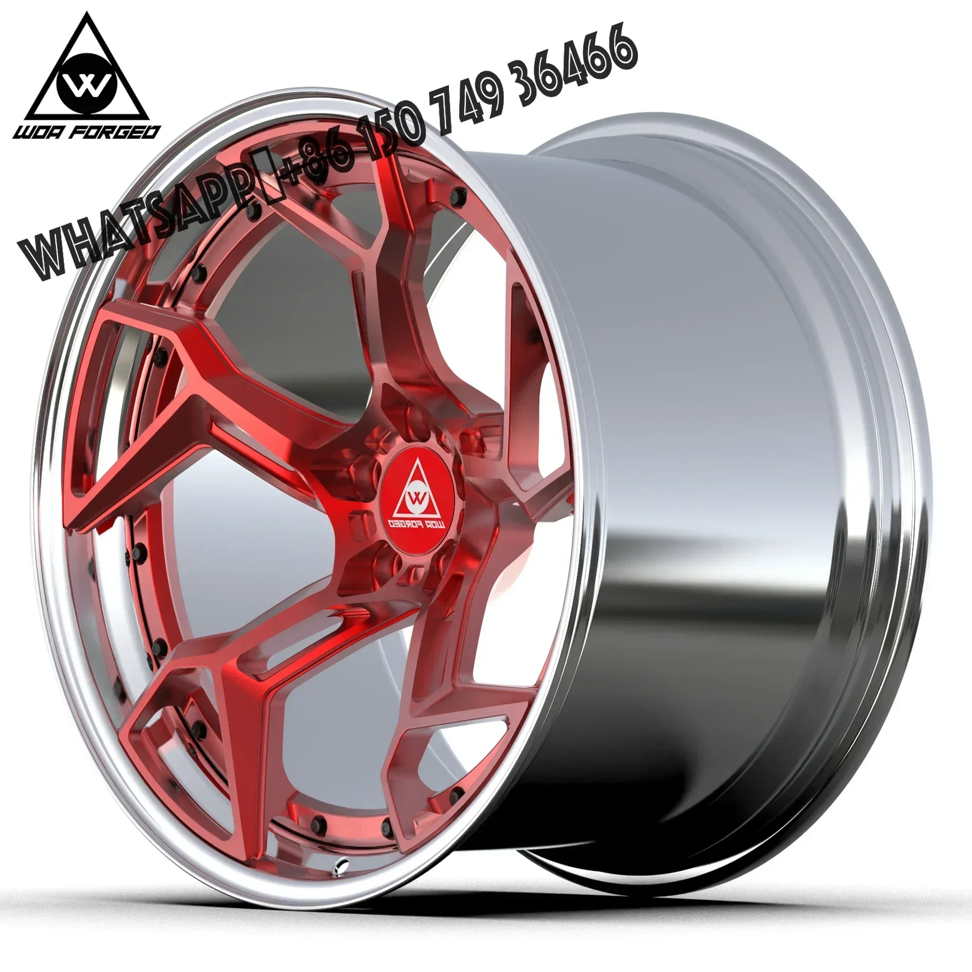 6061-T6 Custom Concave Polish 2-PC Wheel 19 20 21 Inches Forged Car Wheels for Universal Vehicles Audi RS6, Benz C63 ,BMW M5 M6