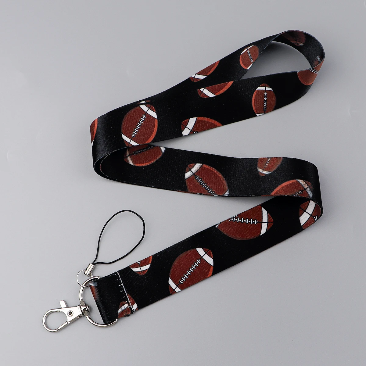 Rugby Lanyards for Keys American Football Balls Neck Strap ID Card Gym Cell Phone Straps USB Badge Holder DIY Hang Rope