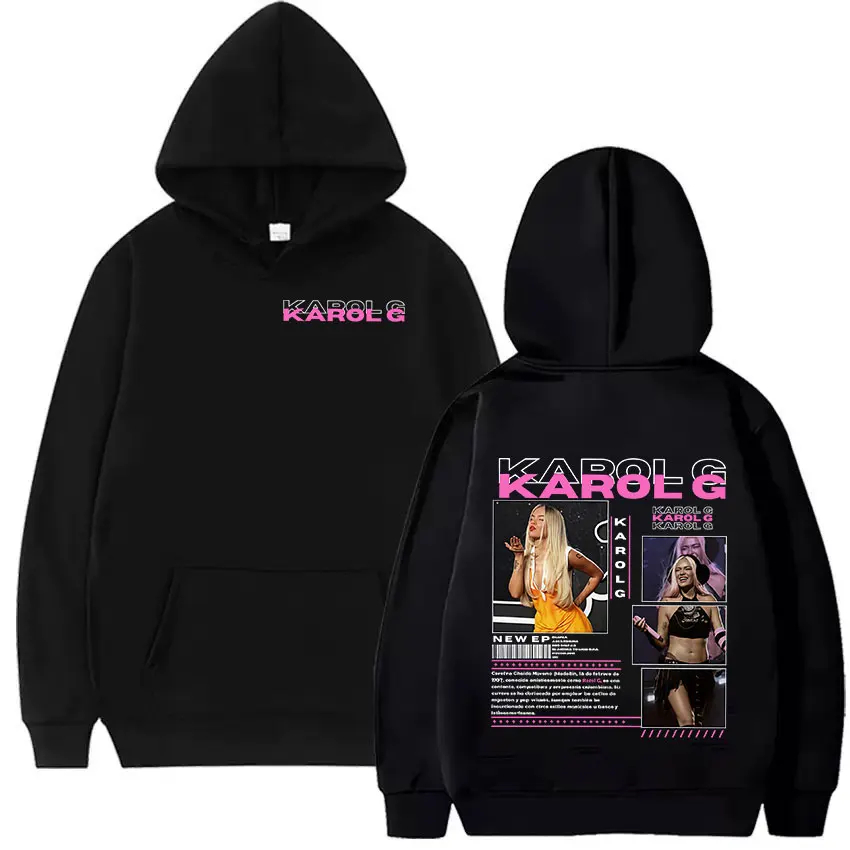 

Rapper Karol G Tour 2025 New Album Hoodie Men's Women Fashion Harajuku Long Sleeve Sweatshirt Vintage Oversized Pullover Hoodies