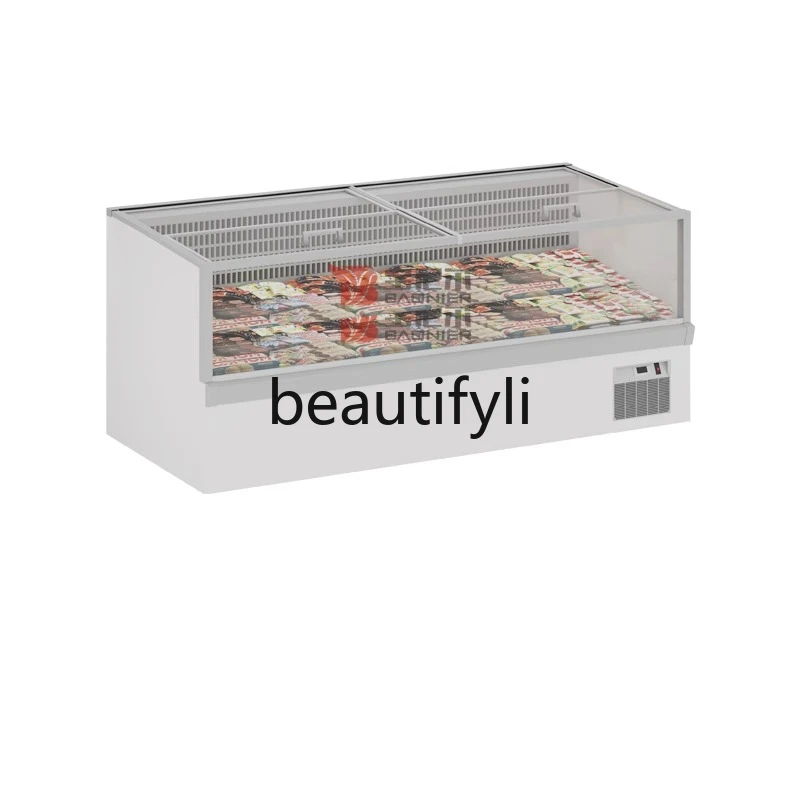 

Supermarket Ice Cream Display Freezer Commercial Large Capacity Window Freezer Frost-Free Combination Island Freezer