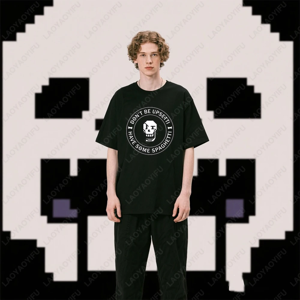 

Футболка с принтом «I Have Some Spaghetti I Don't Be Upsetti», топы с принтом черепа, топы для ролевых игр, футболка унисекс