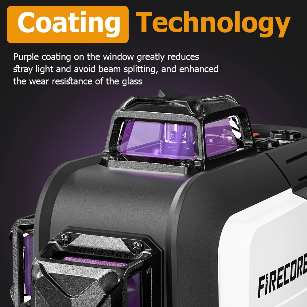 FIRECORE Professional Electronic Anping 4D Laser Level 16 Lines,Metal Window,Coating Anti Stray Light,IP65,F94 EL