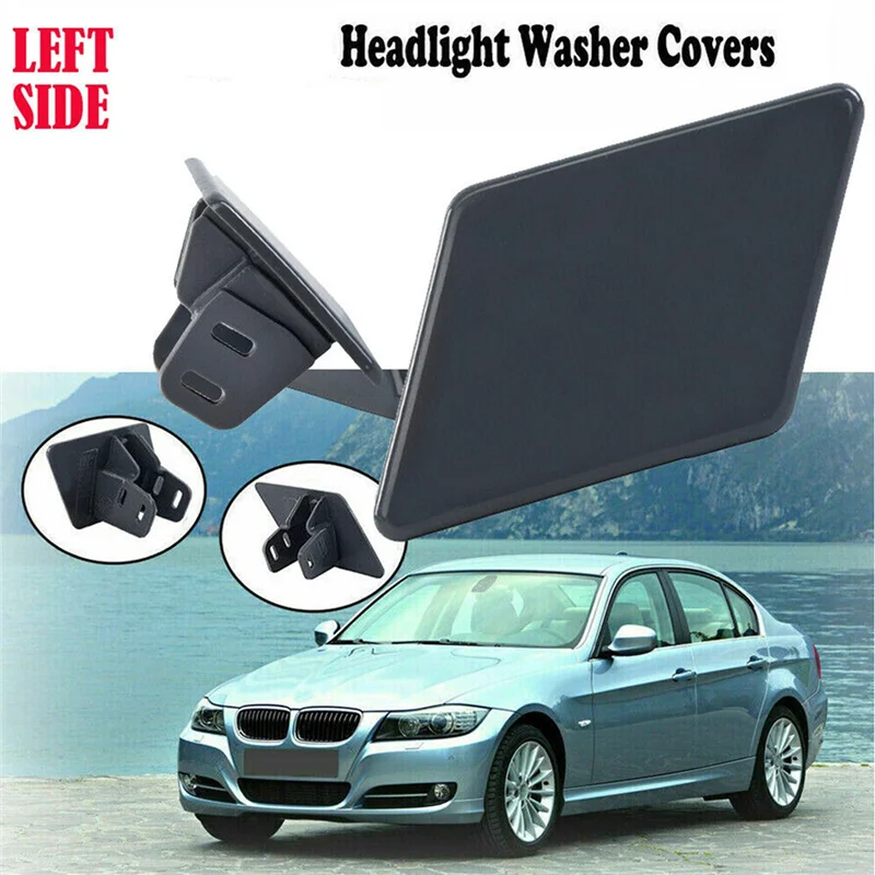 Front Left Right Headlight Washer Nozzle Cap Cover for -BMW E90 E91 320I 325I 330I 328I 09-12 61677211209 61677211210