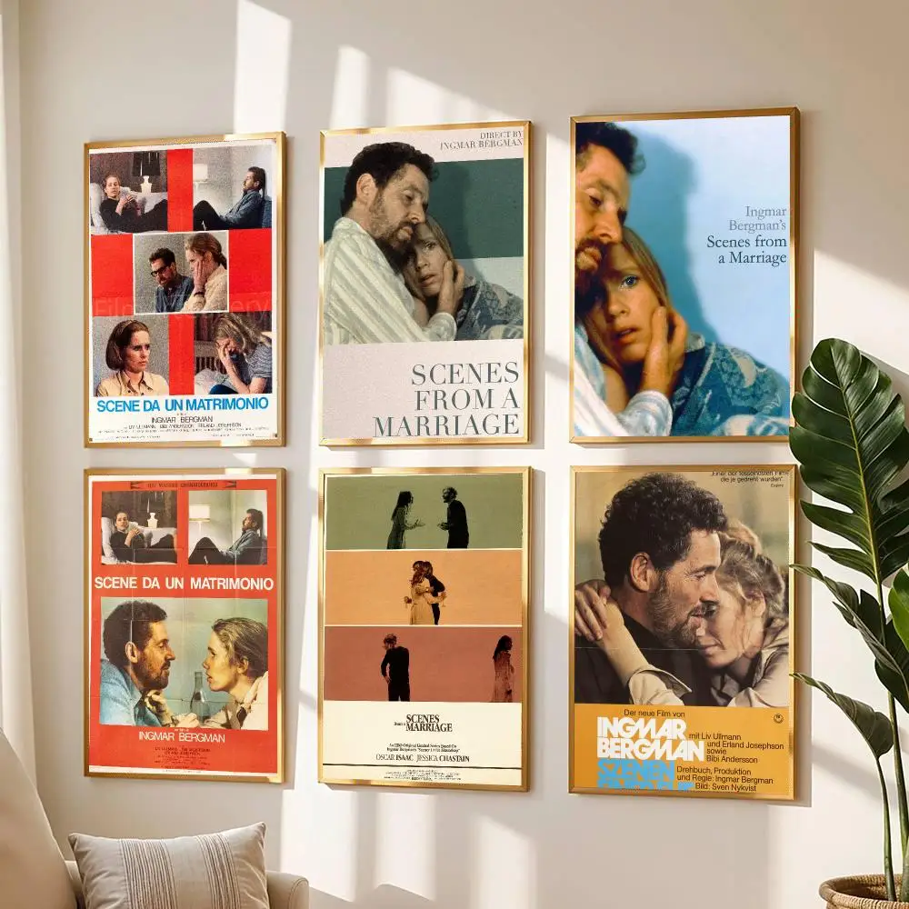 classic movie S-Scenes from a Marriage 1974-E Poster Modern Wall Decal for Living Room Cafe Office Bar and Bedroom
