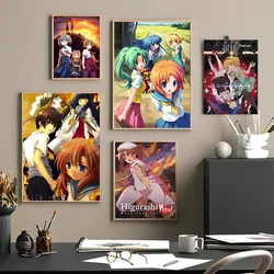 Higurashi when they cry Classic Movie Posters HD Quality Poster Wall Art Painting Study Nordic Home Decor