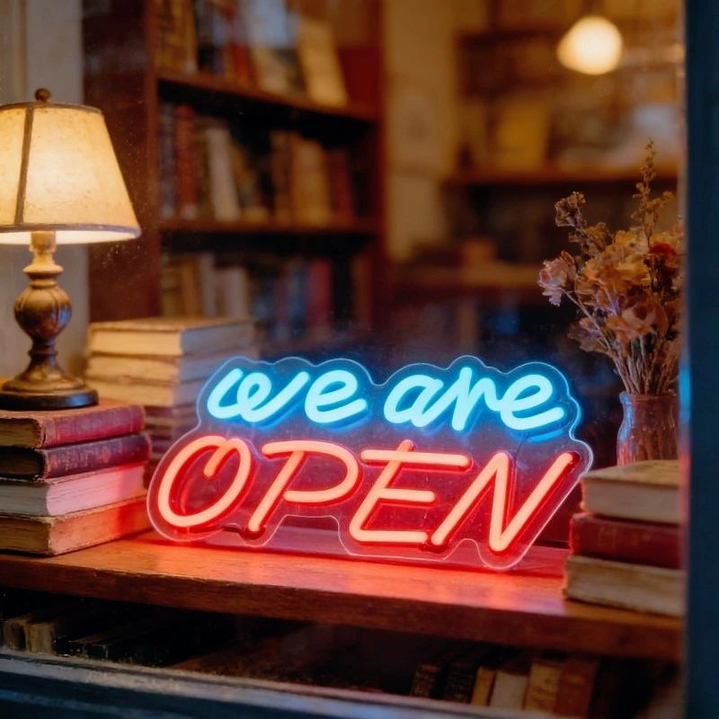 

Светодиодная неоновая вывеска «We Are Open» с USB-питанием и регулировкой яркости, настенный декор для супермаркетов, торговых центров, магазинов у дома, подарки для вечеринок
