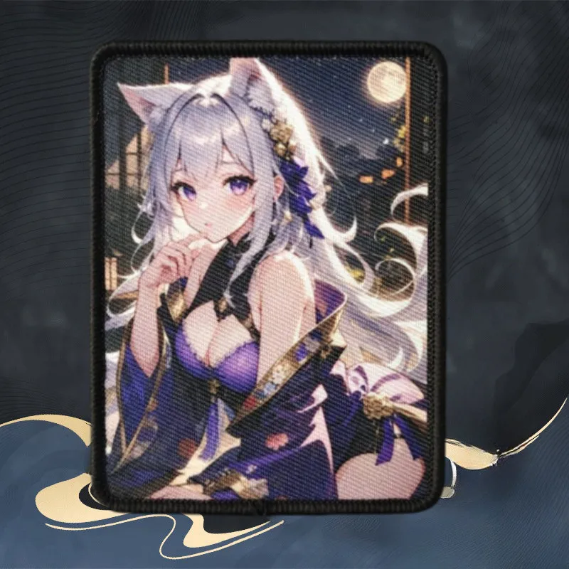 Foxgirls Taktischer Aufnäher, militärisches Moralabzeichen, Armband, für Kleidung, Hüte, Rucksäcke, taktische Ausrüstung, Klettverschluss
