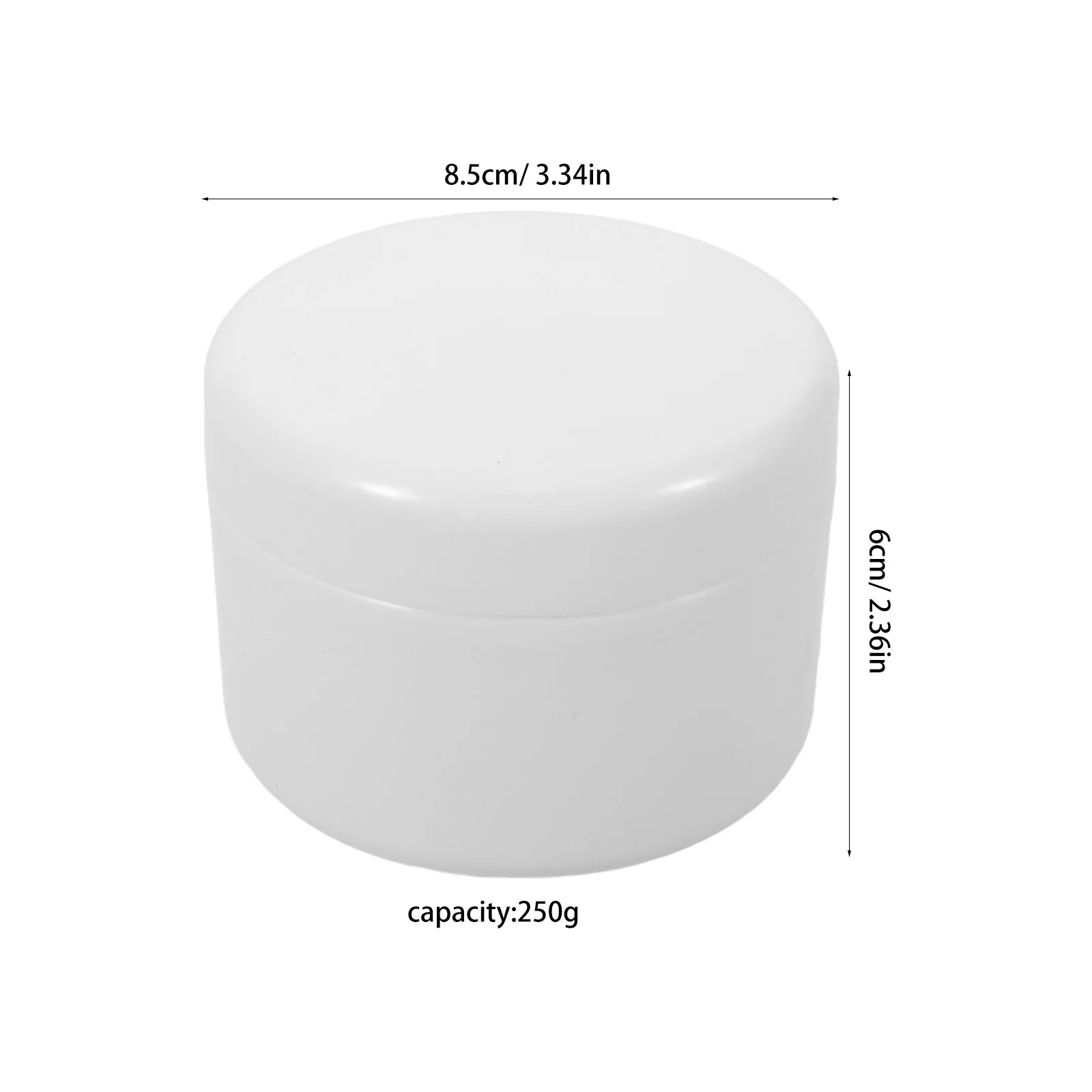 10Pcs Refillable Travel Plastic Cream Jars Compact Round Leakproof Storage Containers Makeup 250g Mini Jars with Lids