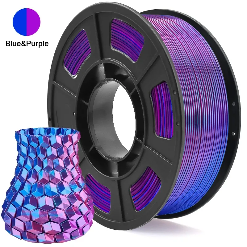 Dual Color PLA 3D Printer Filament 1.75mm 250g Spool, High Precision Printing Material for Most FDM 3D Printers