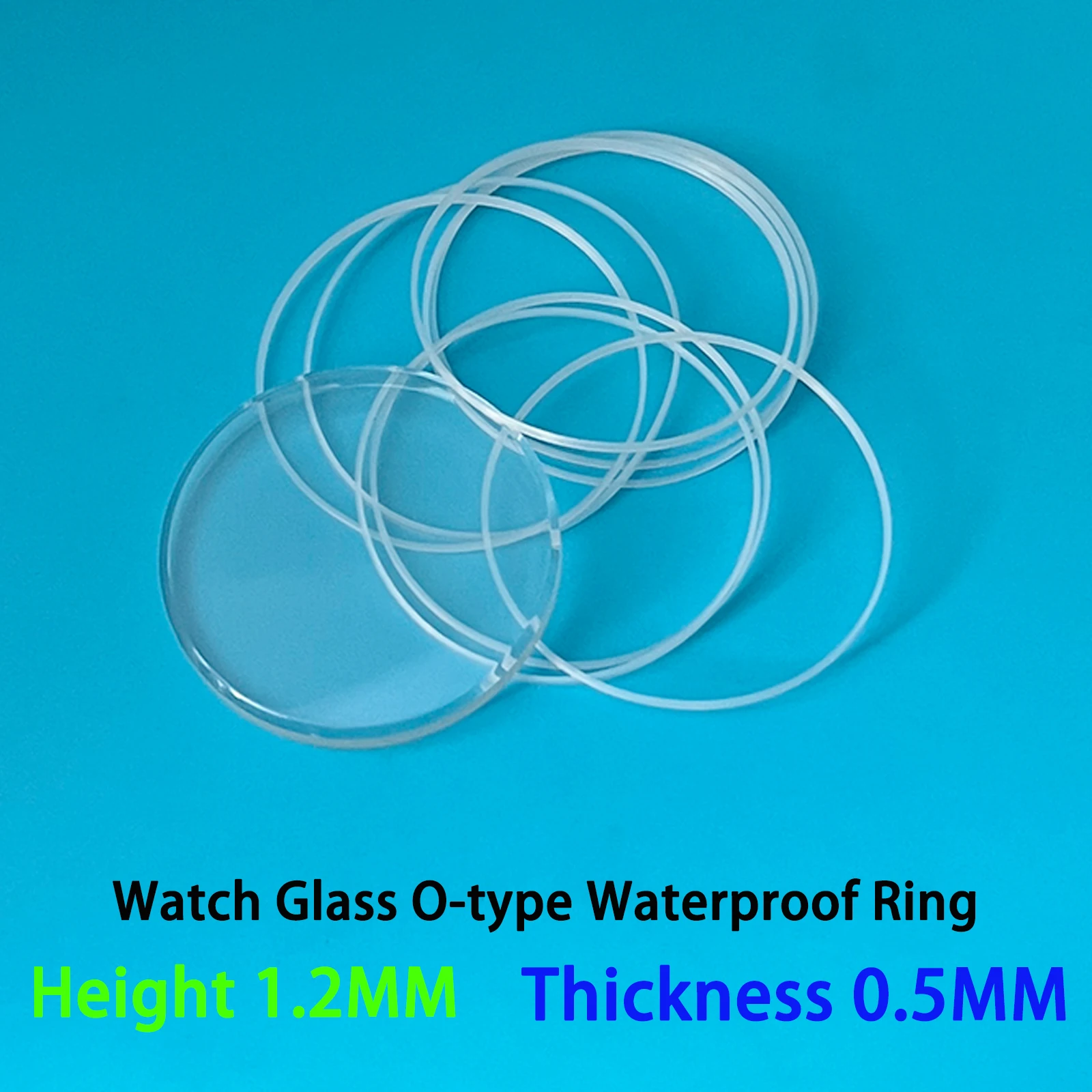 Стекло для часов, водонепроницаемое кольцо, размер 26-35,5 мм, высота 1,2 мм, толщина 0,5 мм, необходимые аксессуары для обслуживания часов