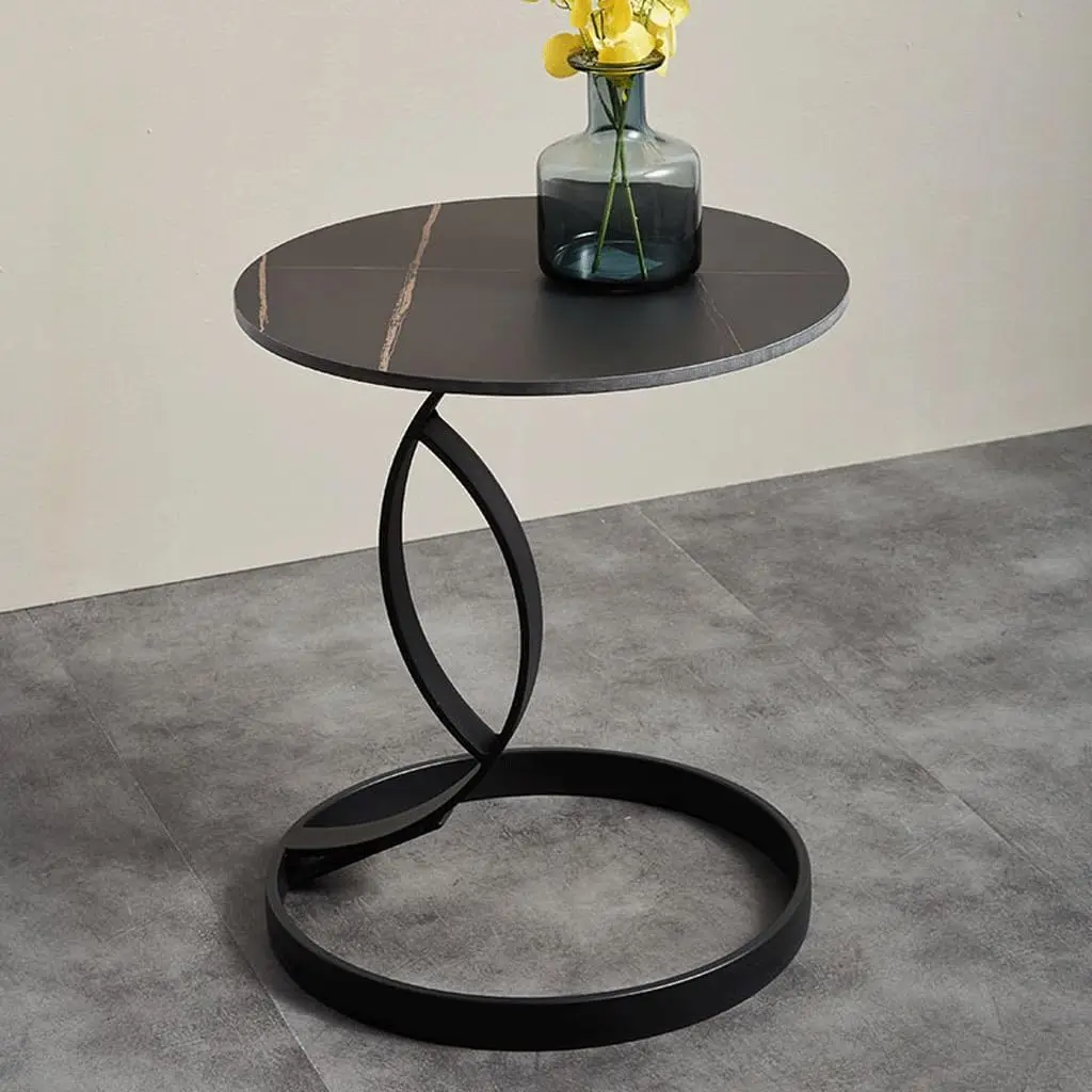 Side Tables Bedroom Nordic Slate Side Table, Simple Small Apartment Living Room Sofa Corner Table, Balcony Round Small Coffee