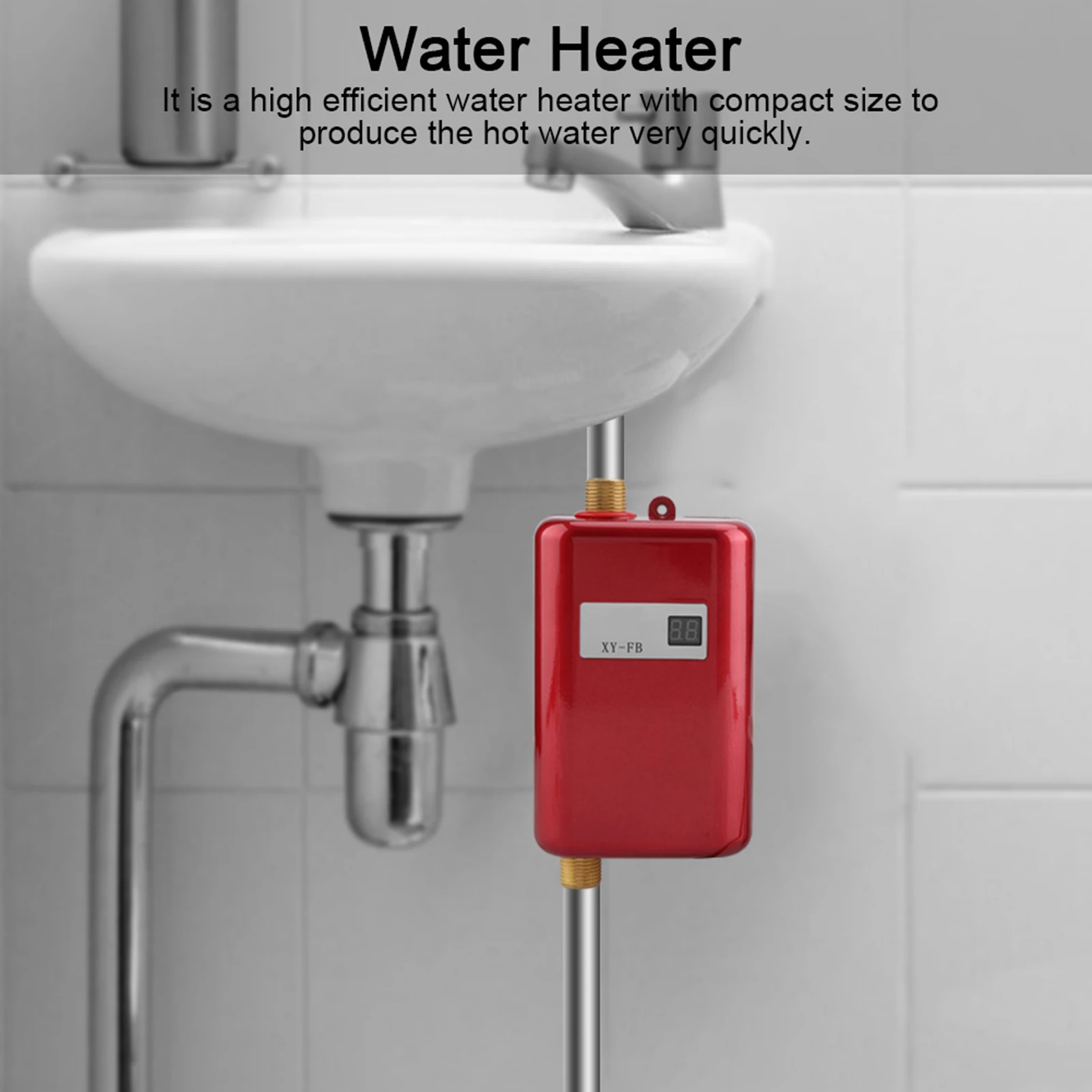 

3000W Mini Electric Tankless Hot Water Heater Kitchen Washing Electric Water Heater Hot Water Heater Water Heater Water Heating