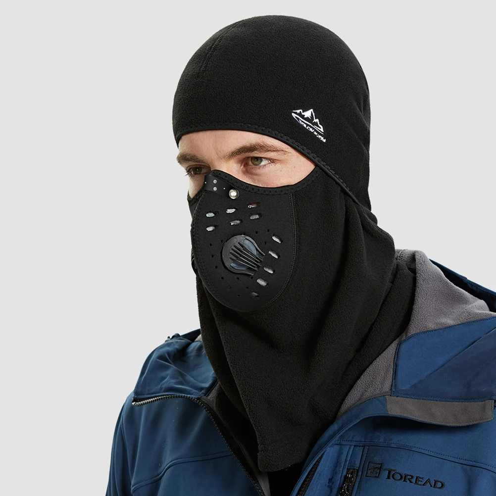 

Has Windproof Velvet Mask Head Cover Outdoor Face Motorcycle Riding Cycling Black Miss