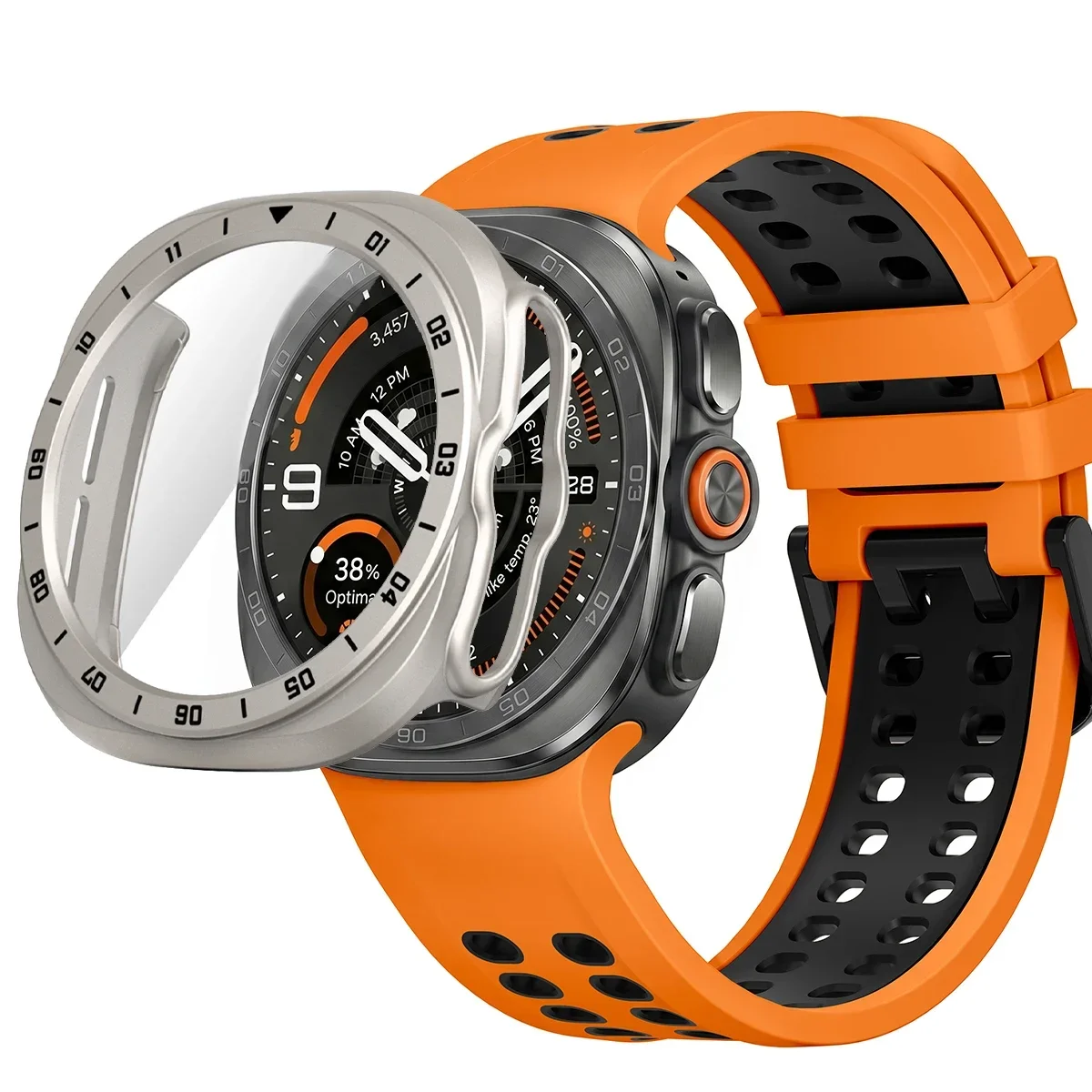 Gehärtetes Glas + Hülle für Samsung Galaxy Watch Ultra 2, vollständige PC-Stoßfängerabdeckung, Displayschutzfolie für Galaxy Watch9 Ultra2 Zubehör – Detail 24