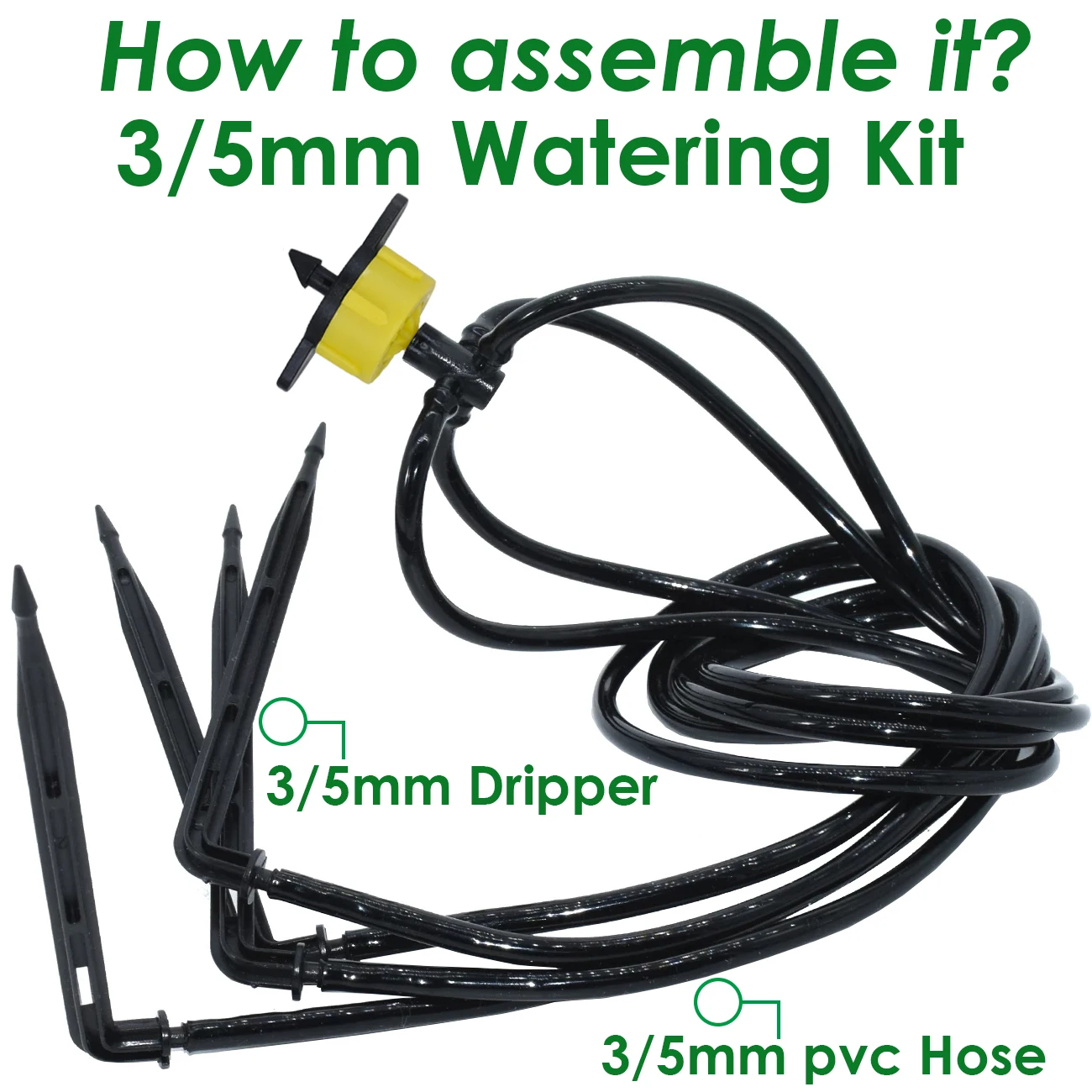 KESLA Gewächshaus Tropf Bewässerung 4-Weg 3/5mm Drip Pfeil 2-Weg Sender DIY Bewässerung System KIT für Topf Garten Bonsai 10/20set – Detail 5