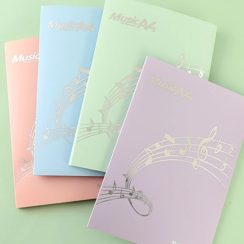 Music Binder 4 หน้าพลาสติกขยายได้สำหรับการวาดภาพแก้ไขไฟล์จัดเก็บ