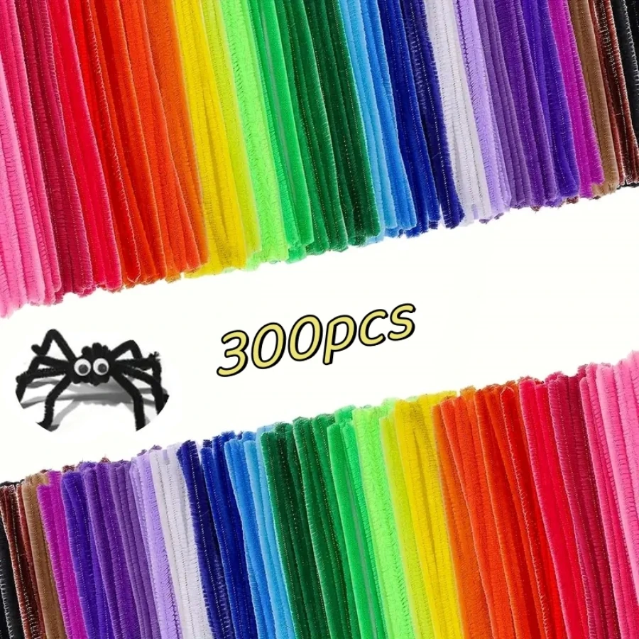 Mixed Color Pipe Cleaners, 300pcs Pipe Cleaners, 11.8ins Pipe Cleaners for Crafts, Pipe Cleaner Crafts, Creative DIY Decorations