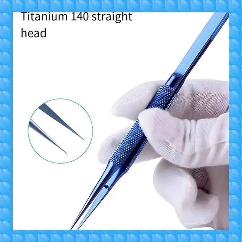 

ETRT 2PCS Titanium Alloy Tweezers Professional Repair Fingerprint Fly Line Phone Motherboard Antimagnetic Electronics Forceps